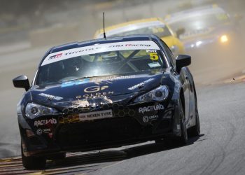 Dion Pitt driving Toyota 86 race car at Highlands Motorsport Park