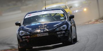 Dion Pitt driving Toyota 86 race car at Highlands Motorsport Park