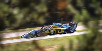 Breanna Morris driving Toyota Formula Regional car at Highlands Motorsport Park