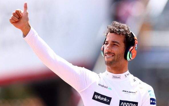 Daniel Ricciardo McLaren Formula 1 driver giving thumbs up