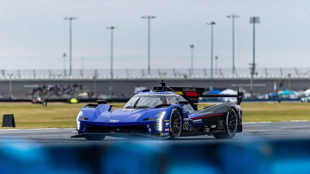 Earl Bamber's Cadillac GTP car at 2023 24 Hours of Daytona