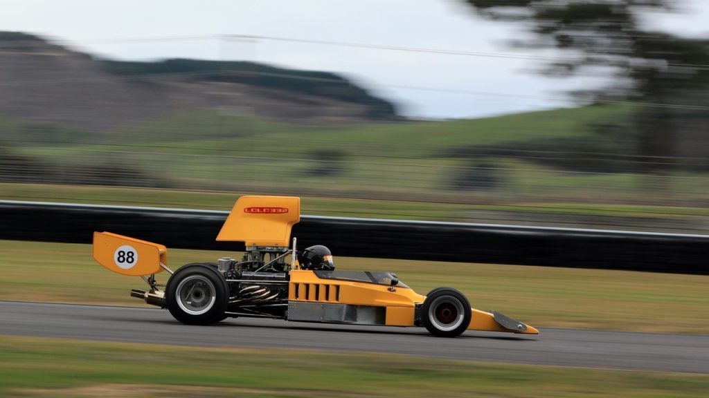 Formula 5000 car racing on track