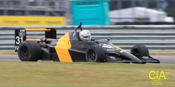 James Watson racing Formula Atlantic at 2023 Historic GP