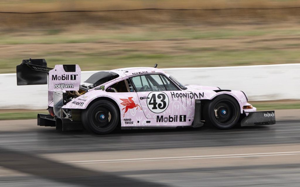 Ken Block testing Porsche 911 Pikes Peak car