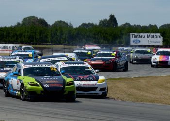 Mazda RX8s racing at Levels Raceway in Timaru