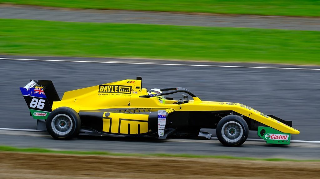 Brendon Leitch racing Toyota Formula Regional car