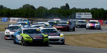 Mazda RX8s racing at Timaru