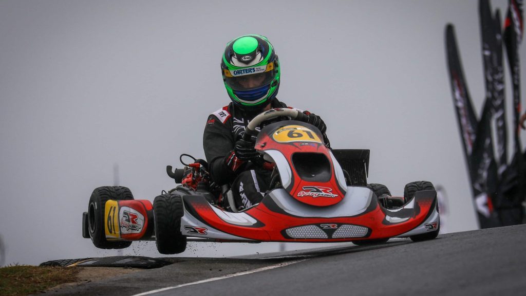 Luca Burns racing kart at Kartsport in Hamilton