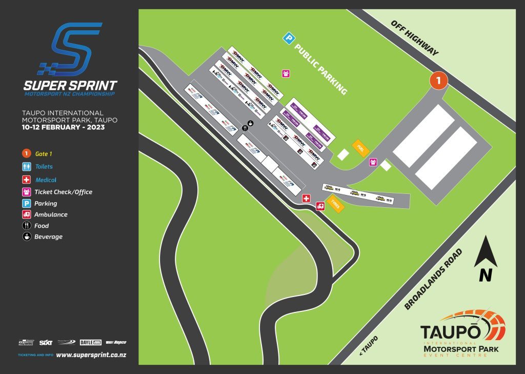 Super Sprint Round 5 track map of Taupo International Motorsport Park