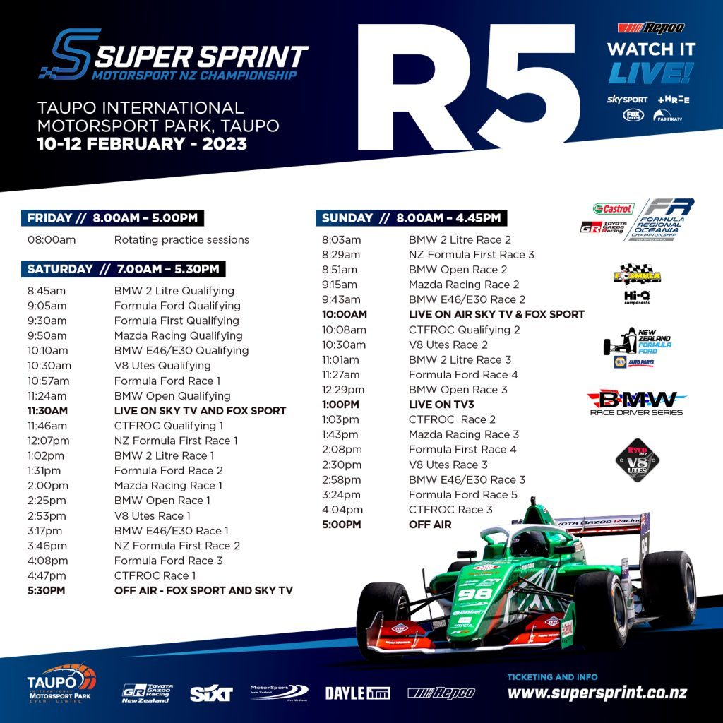 Super Sprint Round 5 race schedule