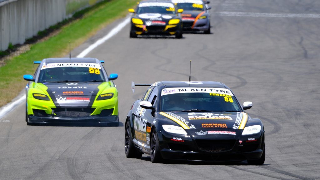 Mazda RX8s racing at Taupo International Motorsport Park