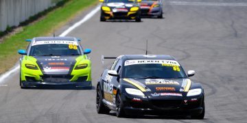 Mazda RX8s racing at Taupo International Motorsport Park