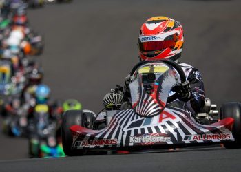 Zach Tucker racing kart at Kartsport in Hamilton