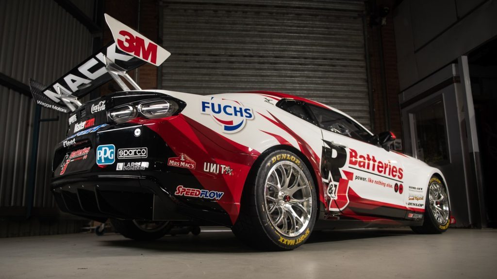 Andre Heimgartner's Gen3 Chevrolet Camaro Supercars livery rear three quarter view