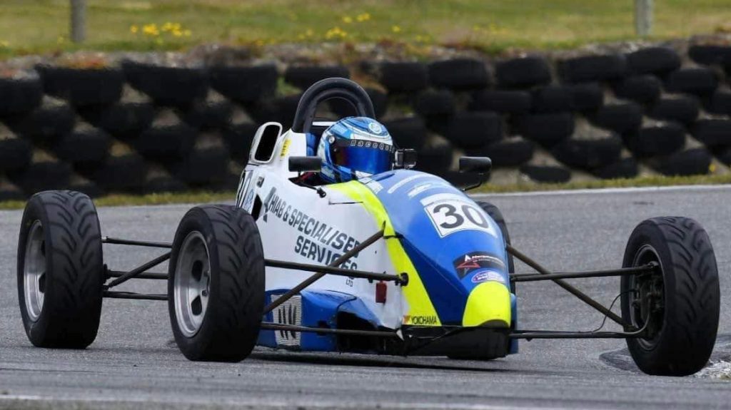 South Island Formula Ford car racing on track