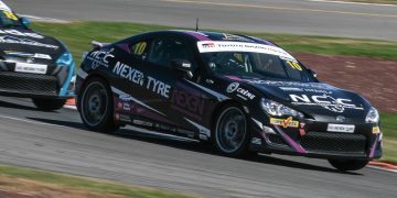 Brock Gilchrist leading in final Toyota 86 race at Taupo International Motorsport Park 2023