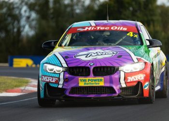 Soole BMW M4 front view on track