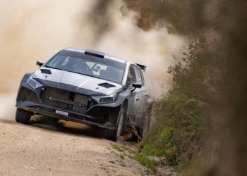 Hayden Paddon testing Hyundai i20 N Rally2 car