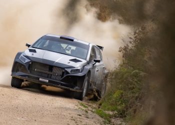 Hayden Paddon testing Hyundai i20 N Rally2 car