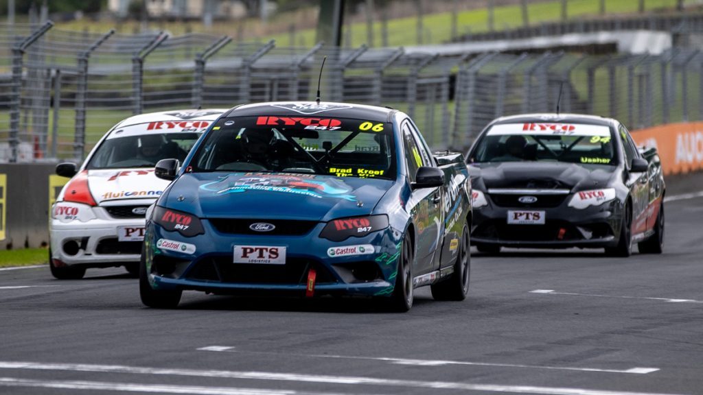 Brad Kroef leading V8 Utes field at Pukekohe