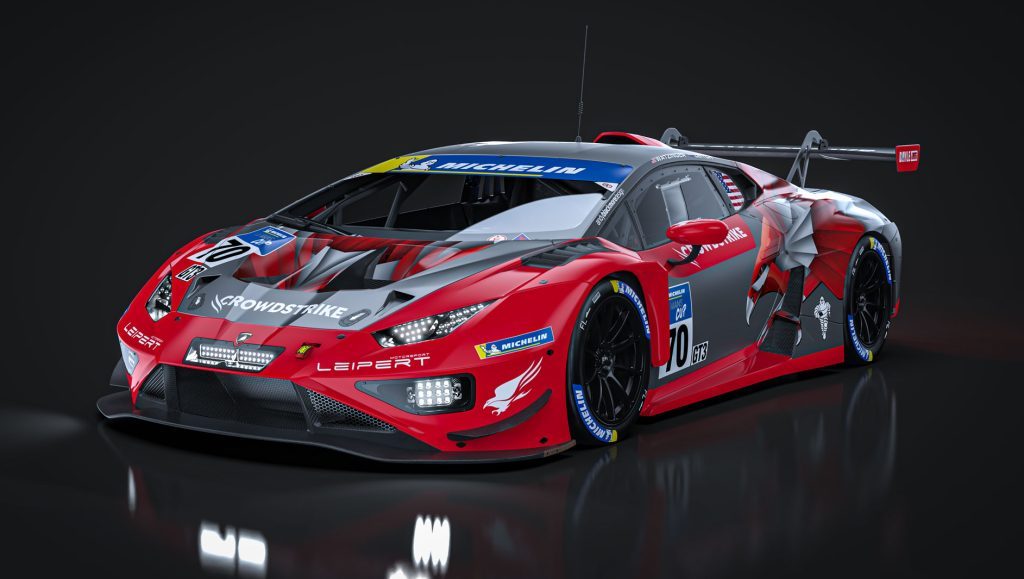 Brendon Leitch Leipert Motorsport Lamborghini Huracan GT3 front three quarter view