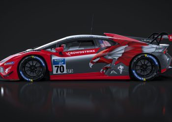 Brendon Leitch Leipert Motorsport Lamborghini Huracan GT3 side view