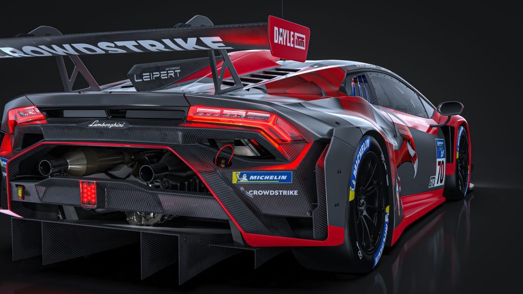 Brendon Leitch Leipert Motorsport Lamborghini Huracan GT3 rear view