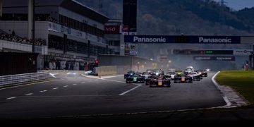 Liam Lawson, #15 Team Mugen, performs during the round 1 of the Super Formula series at Fuji International Speedway on April 8, 2023. // Sho Tamura / Red Bull Content Pool // SI202304080072 // Usage for editorial use only //