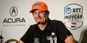 Scott Dixon talking at IndyCar press conference