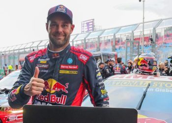 Shane van Gisbergen giving thumbs up