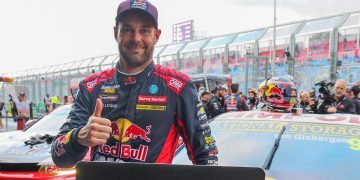 Shane van Gisbergen giving thumbs up