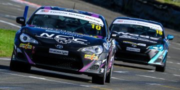 Brock Gilchrist leading in Toyota 86 Championship