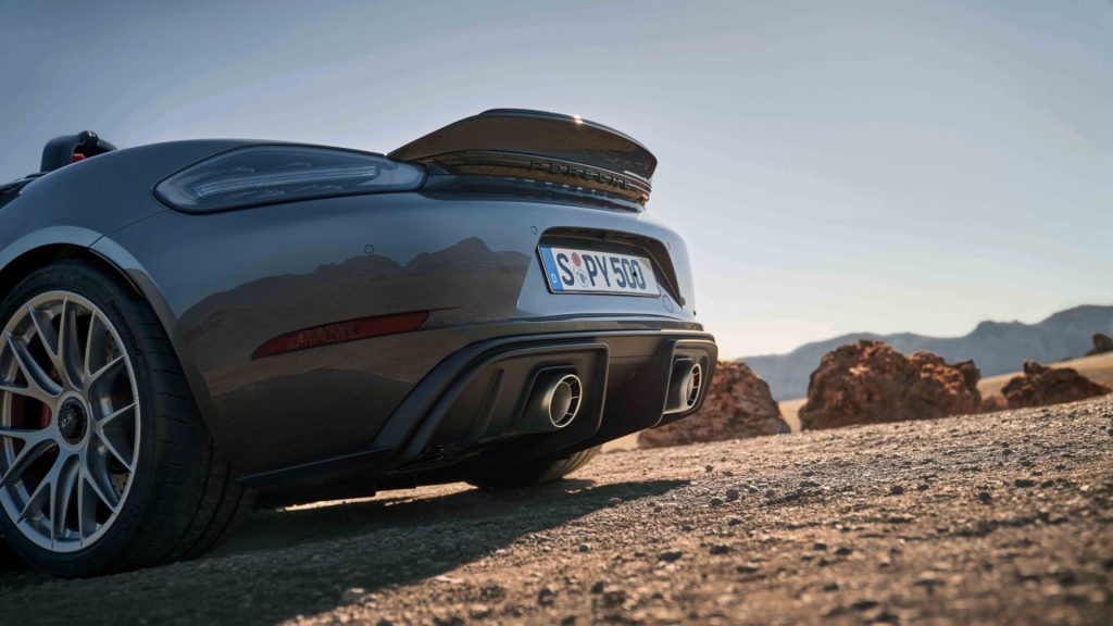 Porsche 718 Boxter Spyder RS exhaust tips