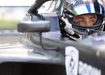 Louis Sharp sitting in Rodin Carlin Formula 4 car