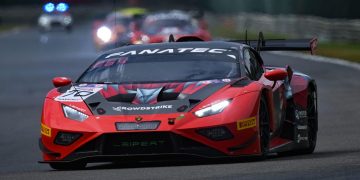 Brendon Leitch racing Lamborghini Huracan in 2023 24 Hours of Spa