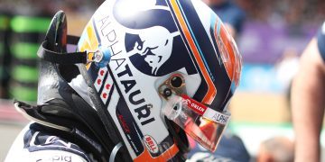 NORTHAMPTON, ENGLAND - JULY 09: Nyck de Vries of Netherlands driving the (21) Scuderia AlphaTauri AT04 prepares to drive on the grid prior tog the F1 Grand Prix of Great Britain at Silverstone Circuit on July 09, 2023 in Northampton, England. (Photo by Peter Fox/Getty Images) // Getty Images / Red Bull Content Pool // SI202307090456 // Usage for editorial use only //