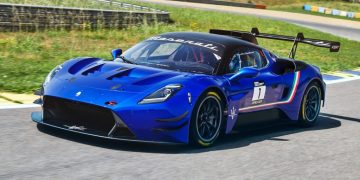 Maserati GT2 driving on track