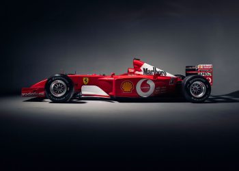 Michael Schumacher's Ferrari F2001b Formula One side