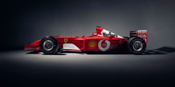 Michael Schumacher's Ferrari F2001b Formula One side