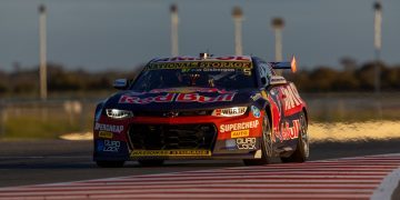 Shane van Gisbergen (Red Bull Ampol Racing) races during stop 8 of the Supercars Championship on the The Bend, Tailem Bend, South Australia, Australia, Aug 19, 2023. // Mark Horsburgh / Red Bull Content Pool // SI202308210139 // Usage for editorial use only //