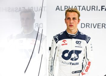 ZANDVOORT, NETHERLANDS - AUGUST 25: Liam Lawson of New Zealand and Scuderia AlphaTauri looks on in the garage after practice ahead of the F1 Grand Prix of The Netherlands at Circuit Zandvoort on August 25, 2023 in Zandvoort, Netherlands. (Photo by Mark Thompson/Getty Images) // Getty Images / Red Bull Content Pool // SI202308260114 // Usage for editorial use only //