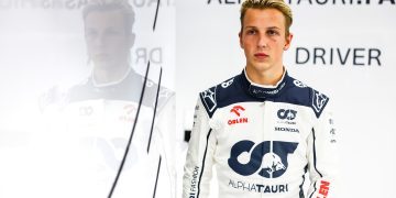 ZANDVOORT, NETHERLANDS - AUGUST 25: Liam Lawson of New Zealand and Scuderia AlphaTauri looks on in the garage after practice ahead of the F1 Grand Prix of The Netherlands at Circuit Zandvoort on August 25, 2023 in Zandvoort, Netherlands. (Photo by Mark Thompson/Getty Images) // Getty Images / Red Bull Content Pool // SI202308260114 // Usage for editorial use only //