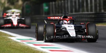 MONZA, ITALY - SEPTEMBER 03: Liam Lawson of New Zealand driving the (40) Scuderia AlphaTauri AT04 on track during the F1 Grand Prix of Italy at Autodromo Nazionale Monza on September 03, 2023 in Monza, Italy. (Photo by Peter Fox/Getty Images) // Getty Images / Red Bull Content Pool // SI202309030375 // Usage for editorial use only //