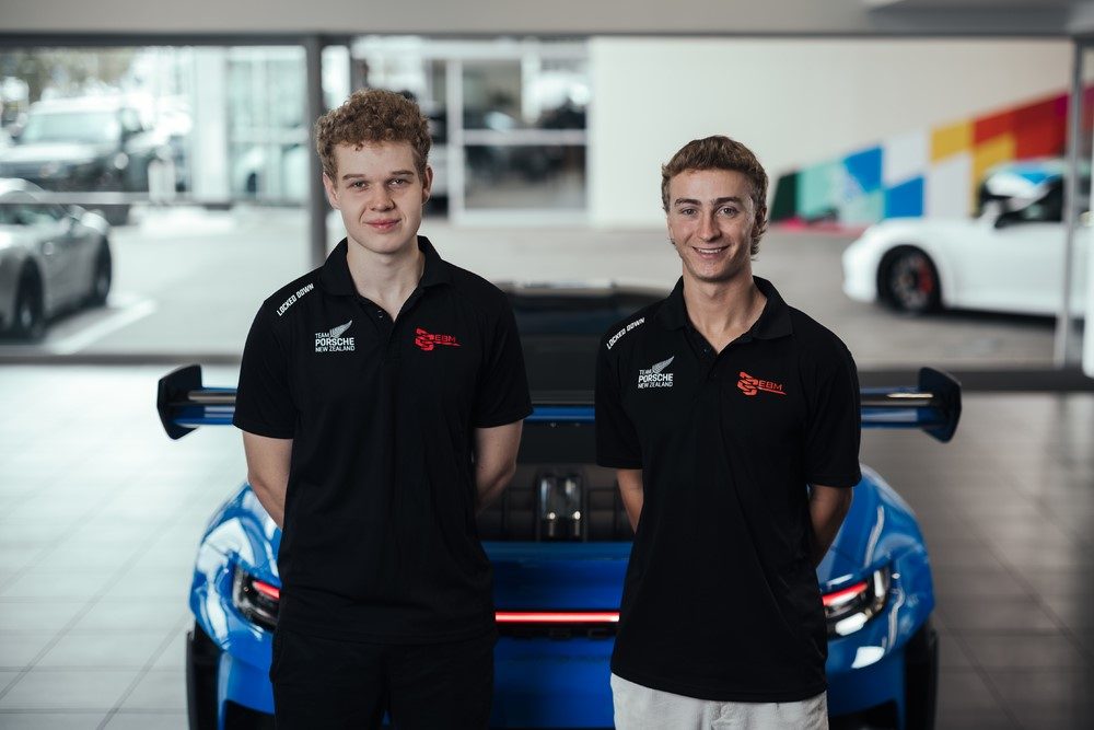 Zac Stichbury races in the Porsche Carrera Cup Asia series.