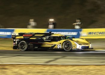 Cadillac Racing; IMSA; Petit Le Mans at Michelin Raceway Road Atlanta in Braselton, Georgia; Octobber 14, 2023; Cadillac V-Series.R No. 01 driven by Renger van der Zande, Sebastien Bourdais, and Scott Dixon; Cadillac V-Series.R No. 31 driven by Pipo Derani, Alexander Sims, and Jack Aitken (Richard Prince/Cadillac Photo).