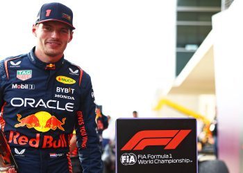 AUSTIN, TEXAS - OCTOBER 21: Sprint winner Max Verstappen of the Netherlands and Oracle Red Bull Racing celebrates in parc ferme during the Sprint ahead of the F1 Grand Prix of United States at Circuit of The Americas on October 21, 2023 in Austin, Texas. (Photo by Mark Thompson/Getty Images) // Getty Images / Red Bull Content Pool // SI202310220071 // Usage for editorial use only //