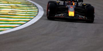 SAO PAULO, BRAZIL - NOVEMBER 03: Max Verstappen of the Netherlands driving the (1) Oracle Red Bull Racing RB19 on track during qualifying ahead of the F1 Grand Prix of Brazil at Autodromo Jose Carlos Pace on November 03, 2023 in Sao Paulo, Brazil. (Photo by Buda Mendes/Getty Images) // Getty Images / Red Bull Content Pool // SI202311031495 // Usage for editorial use only //