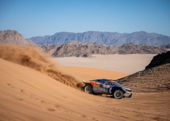 Laia Sanz (ESP) of Astara Team trains during the shakedown prior Rally Dakar 2024 in Al Ula, Saudi Arabia on January 02, 2024 // Marcelo Maragni / Red Bull Content Pool // SI202401030326 // Usage for editorial use only //