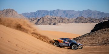 Laia Sanz (ESP) of Astara Team trains during the shakedown prior Rally Dakar 2024 in Al Ula, Saudi Arabia on January 02, 2024 // Marcelo Maragni / Red Bull Content Pool // SI202401030326 // Usage for editorial use only //