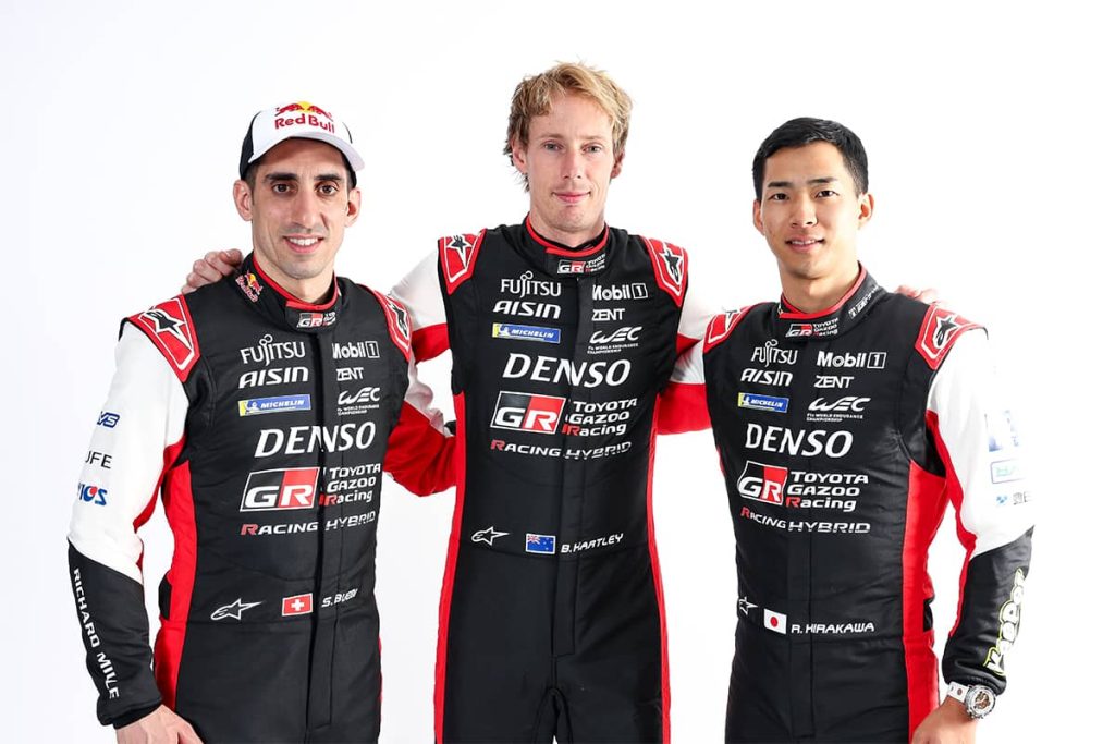 Toyota Gazoo Racing's Earl Bamber and teammates.
